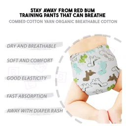 Bembika Babies Cotton Potty Training Pants Dinosaur World  Printed Large - White image 2