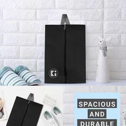 Kuber Industries Black & Grey 6 Pieces Regular Shoes Organisers image 3