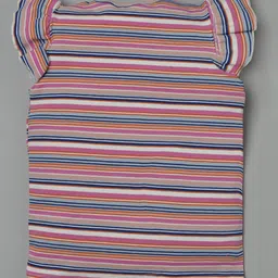 RAINE AND JAINE Cotton Knit Cap Sleeves Striped Coordinating Tee & Shorts Set - Multi Colour image 4