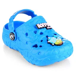 HOPPA SWEDEN Perforated Clogs With Cartoon Charms - Royal Blue image 4