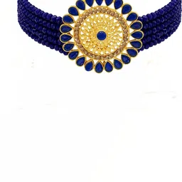 Women Click Gold-Plated Stones Studded Jewellery Set image 2