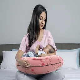 wakefit Pink Fibre Filled Cotton Baby Pillow-image-87