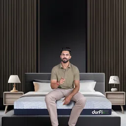 Durfi White & Grey Quilted Orthopedic Hempseed Oil Single Size Mattress-picture-23