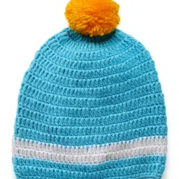 MayRa Knits Pack Of 2 Hand Knitted Polka Dots & Squirrel Crochet Designed Caps - Blue image 4