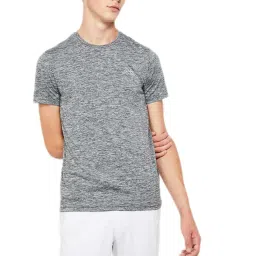 KAPPA Grey Regular Fit Self Pattern Sports T-Shirt image 1