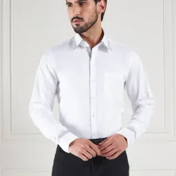 Louis Stitch White Cotton Regular Fit Printed Shirt-picture-22