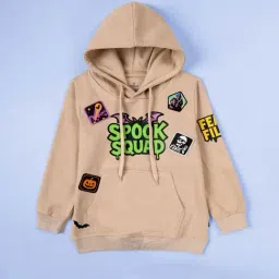 Kiddopanti Boys Beige Applique Sweatshirt-image-85