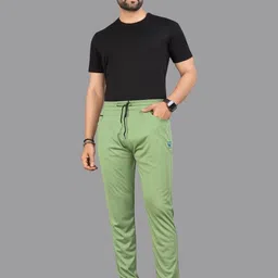 ISUEL FAB Men Lime Green Lyocell Running Track Pants-picture-16