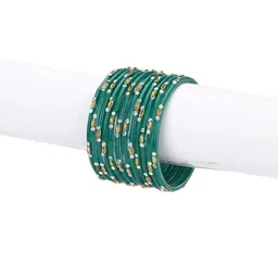 Somil Stylish Glass & Fancy Bangle/Kada Combo Of 2 Set image 5