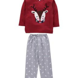 Nite Flite Kids Red & Grey Rudolph the Reindeer Pyjama Set-picture-31