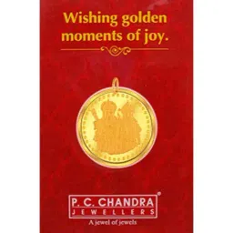 P.C. Chandra Jewellers 24k (999) 5gm Yellow Gold Ram-Sita Coin Pendant-picture-27