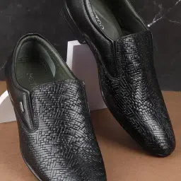 Metro Men's Black Formal Loafers-picture-40