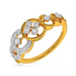 Kisna Diamond & Gold Jewellery Madison 14k (585) Diamond & Gold Ring For Women-picture-43