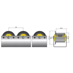 Interroll Polyamide Round Conveyor Roller Flanged 50mm Dia. x 65mm L 30kg Load Capacity 8mm Spindle 63mm Overall, 2910 image 2