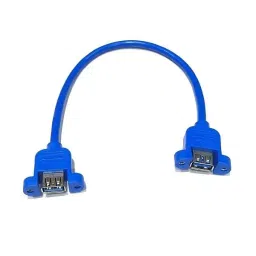 Mak World USB 3.0 Extension Cable Cord 30 cm Screw Mount Type Blue image 3