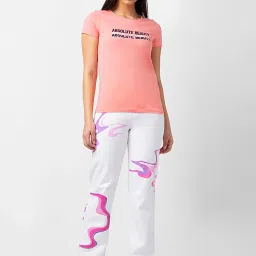 Spykar White Printed High Rise Jeans image 4