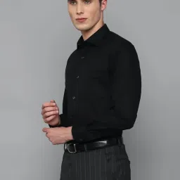 Louis Philippe Permapress Black Regular Fit Shirt image 3