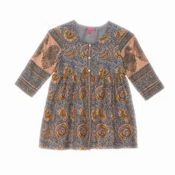 BIBA Girls Multicolor Printed Top image 1