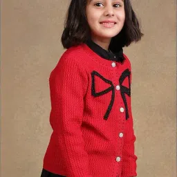 One Friday Kids Red Regular Fit Sweater image 4