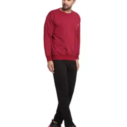 Vimal Jonney Maroon & Black Sweatshirt & Trackpants image 3