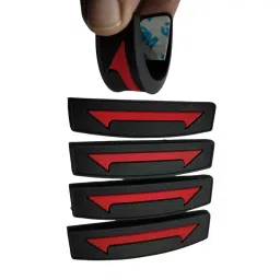 SCA Universal Anti Scratch Door Protector Guard Black/Red for Toyota Etios All Model (4 Pcs) image 2
