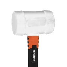 Groz 350 mm Rubber Hammer with Fibreglass Handle White, MLTR/16W/FG image 2