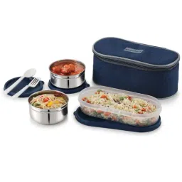 Magnus Blue Stainless Steel Premium Lunch Boxes Set - Set of 6-picture-40