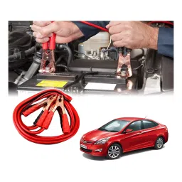 Auto Pearl 1.83 m (6 Ft) 500 A Heavy Duty Anti Tangle Battery Jumper Booster Cables for Verna Fluidic 4s (Pack of 2)-image-34