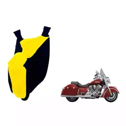 Auto Pearl Waterproof Two Wheeler Cover For Indian Springfield (Yellow & Blue)-picture-32