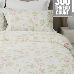 Boutique Living Nature Bouquet 100% Cotton 300 TC Floral King Bedsheet with 2 Pillow Covers image 4