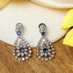 Biba Navy Brass Drop & Danglers Earrings-picture-42