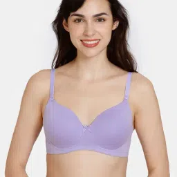 Zivame Purple Half Coverage Wireless T-Shirt Bra-image-28
