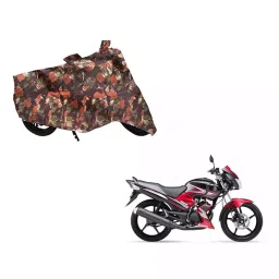 Auto Pearl Waterproof Two Wheeler Cover For Yamaha SS 125 (Green & Multi Color)-image-85