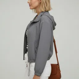 Mast & Harbour Women Hooded Solid Bomber Jacket-picture-28