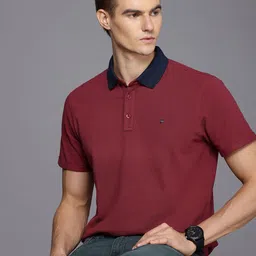 Louis Philippe Jeans Polo Collar Pure Cotton Slim Fit T-shirt-picture-30
