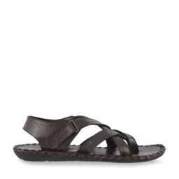 Mochi Men's Dark Brown Toe Ring Sandals image 2