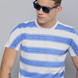 R.Code by The Roadster Life Co. Men Striped T-shirt-picture-32