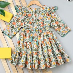 Bella Moda Floral Print Cold-Shoulder Fit & Flare Dress-picture-4