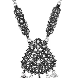 VOJ Silver-Plated Beaded Long Jewellery Set image 4