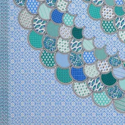 MILAAV Blue Geometric 144 TC King Bedsheet with 2 Pillow Covers image 2