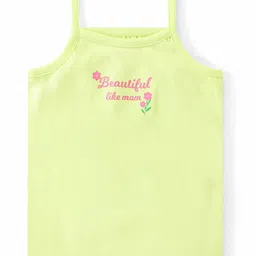 Babyhug 100% Cotton Knit Sleeveless Slips with Polka Dot Deer & Text Print Pack of 3 - Multicolour image 2