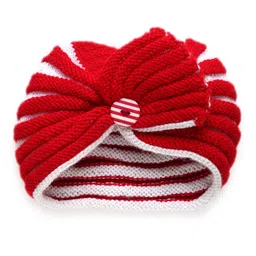 MayRa Knits Pack Of 2 Hand Knitted Bird Crochet Designed Caps - Red & White image 2