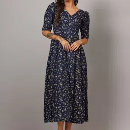 DHAKRE FASHION Women Floral Printed Mirror Work Kurta-picture-38