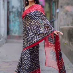 KALINI Ethnic Motifs Poly Georgette Saree image 2