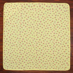 Doodle Poodle 100% Cotton Floral Print Hooded Bath Towel L 82 x B 82 cm - Yellow image 3