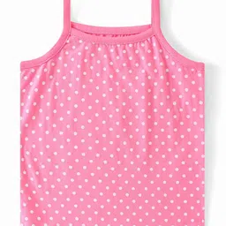 Babyhug 100% Cotton Knit Sleeveless Slips with Polka Dot Deer & Text Print Pack of 3 - Multicolour image 4