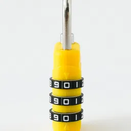 fab n funky Small Luggage Lock with 3 Digit Number Lock - Yellow| Sturdy & Durable| Ideal for Trolleys, Air Bags, Duffle Bag, Suitcase image 3