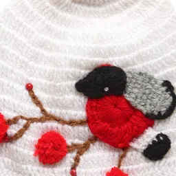 MayRa Knits Pack Of 2 Hand Knitted Bird Crochet Designed Caps - Red & White image 5