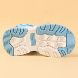Cute Walk by Babyhug Velcro Closure Sandal With Colour Block - Light Blue image 5