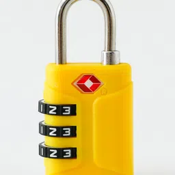fab n funky Small Luggage Lock with 3 Digit Number Lock - Yellow| Sturdy & Durable| Ideal for Trolleys, Air Bags, Duffle Bag, Suitcase image 4